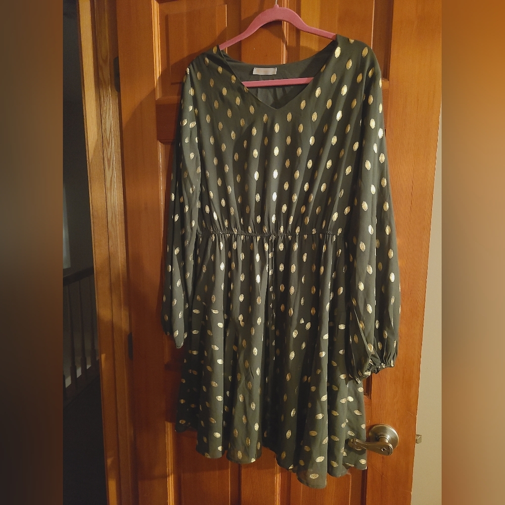 Women's Kirundo Long-Sleeved Dress Olive Green Size Large